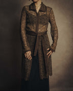 -SPECIAL- “VALENTINO ROMA” 1998-2008 Lace belted sheer coat dress