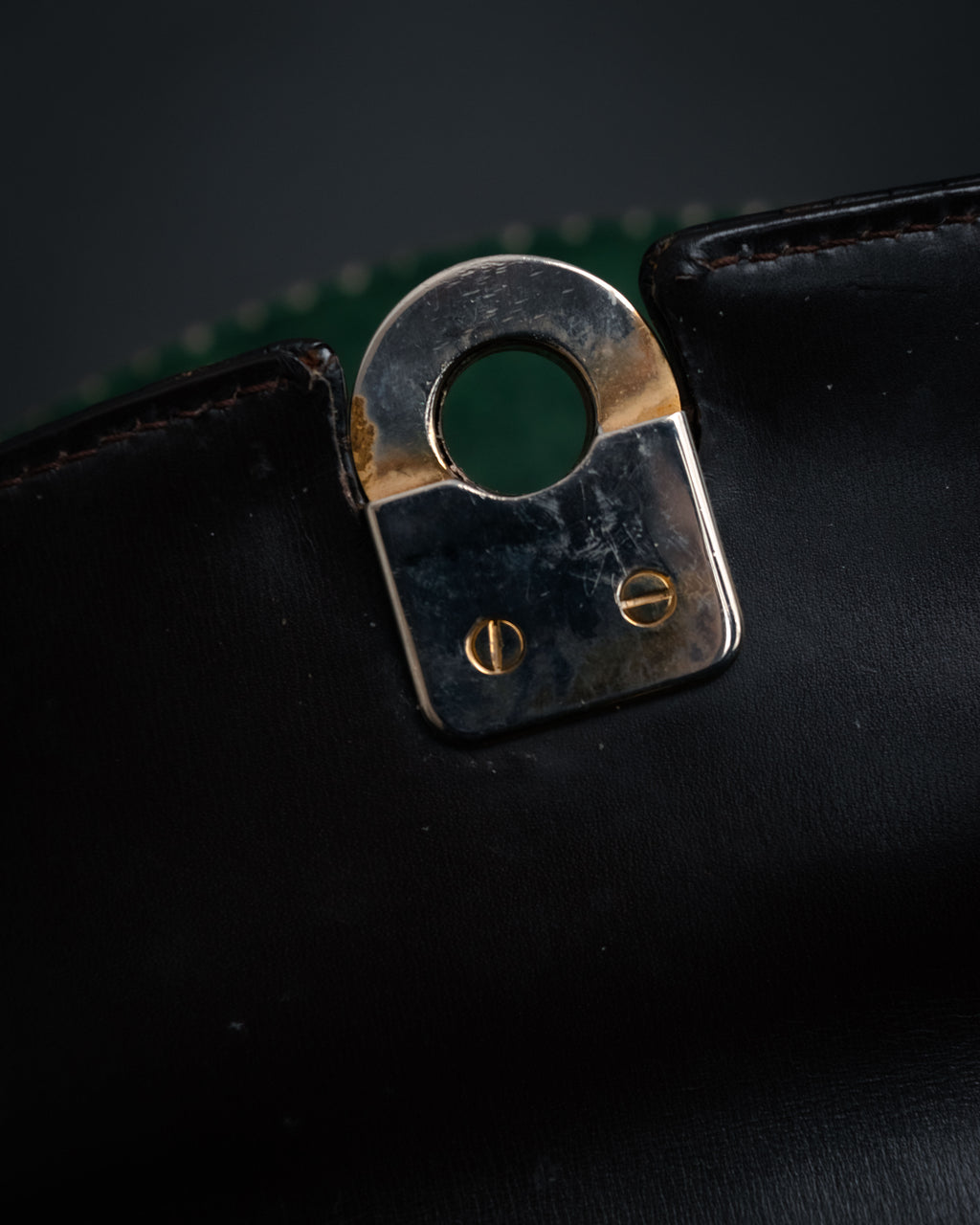 –SPECIAL– “GUCCI” 50’s-60’s Crocodile leather top handle bag