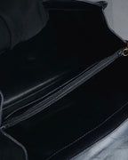 "Salvatore Ferragamo" Structured top-handle leather satchel bag