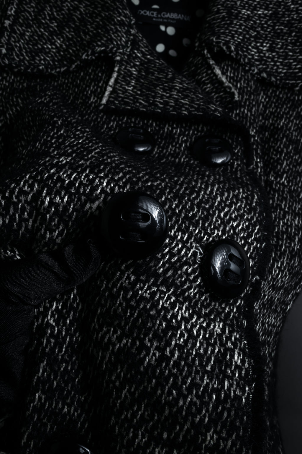 "Dolce & Gabbana" Double-breasted beautiful tweed long coat