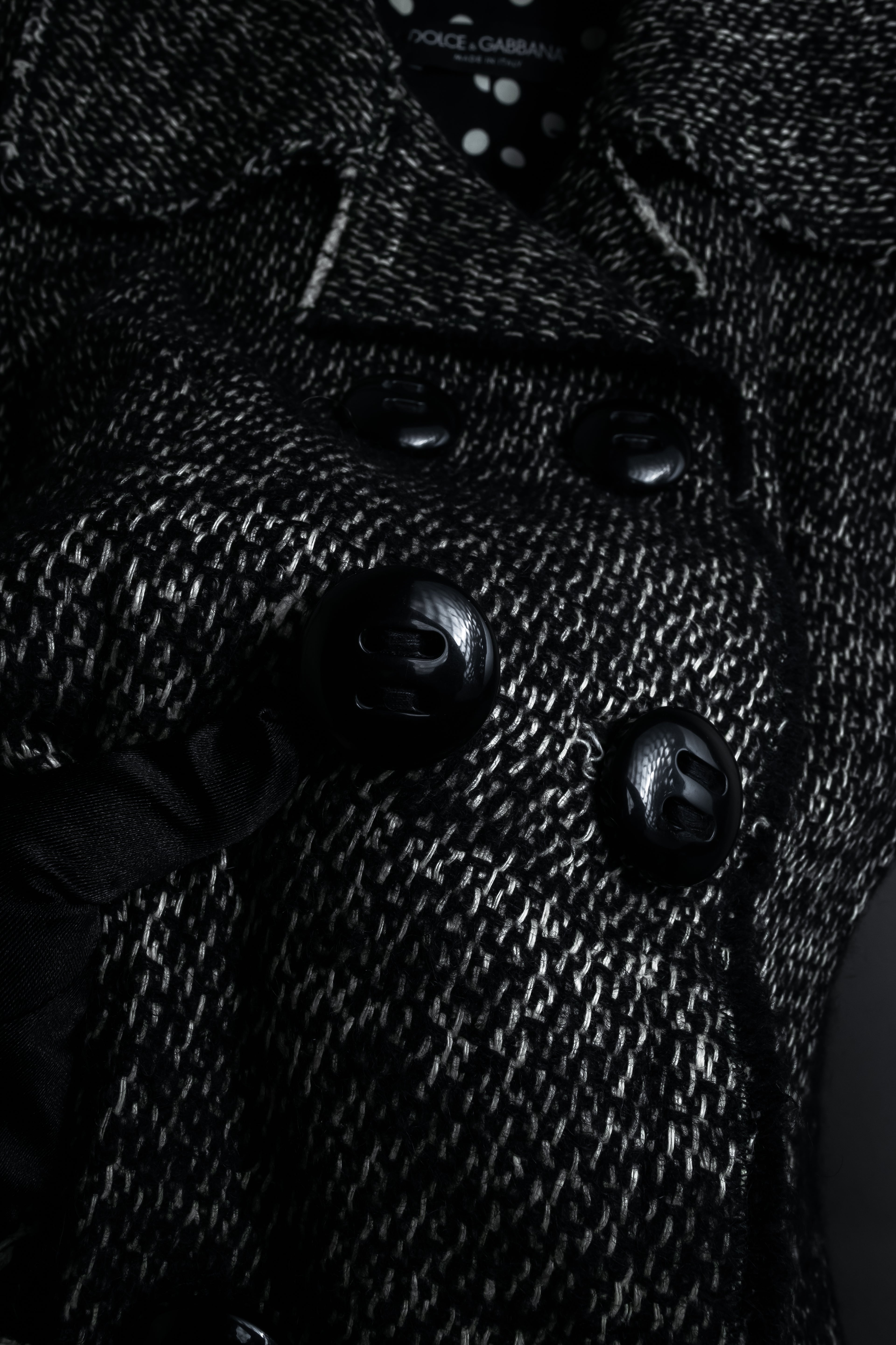 "Dolce & Gabbana" Double-breasted beautiful tweed long coat