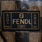 "FENDI" Pecan checkered belted mid length coat