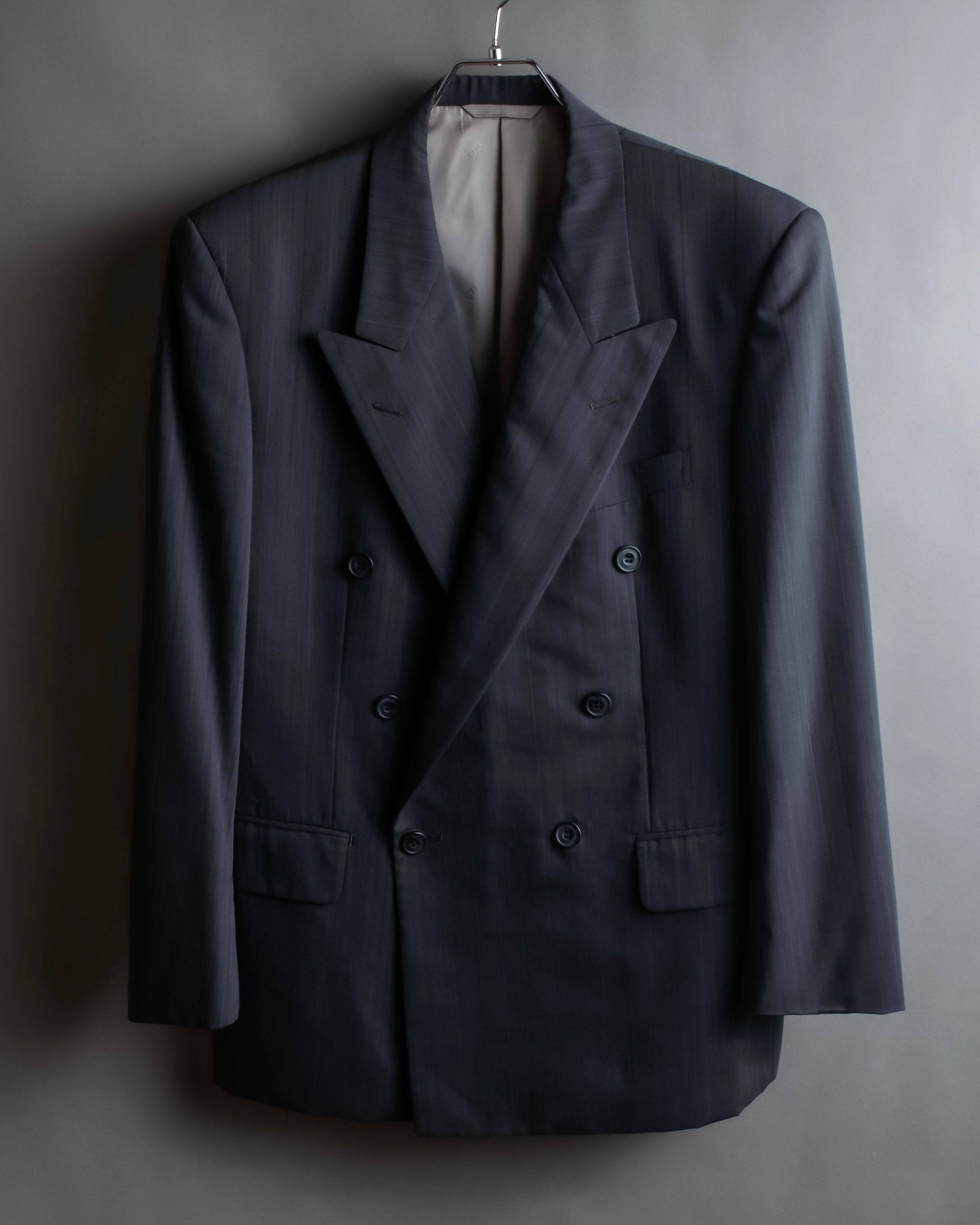 "CHRISTIAN DIOR MONSIEUR" Shadow stripe pattern classical formal detail set up