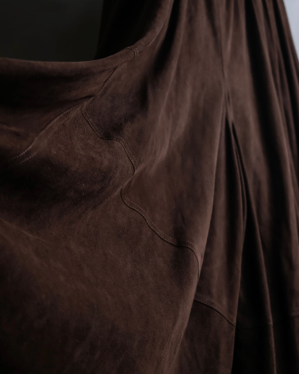 "LOEWE" Dark brown color gathered design wide pants