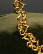-SPECIAL- “Yves Saint Laurent” 80’s-90’s Hammered gold heart motif bracelet