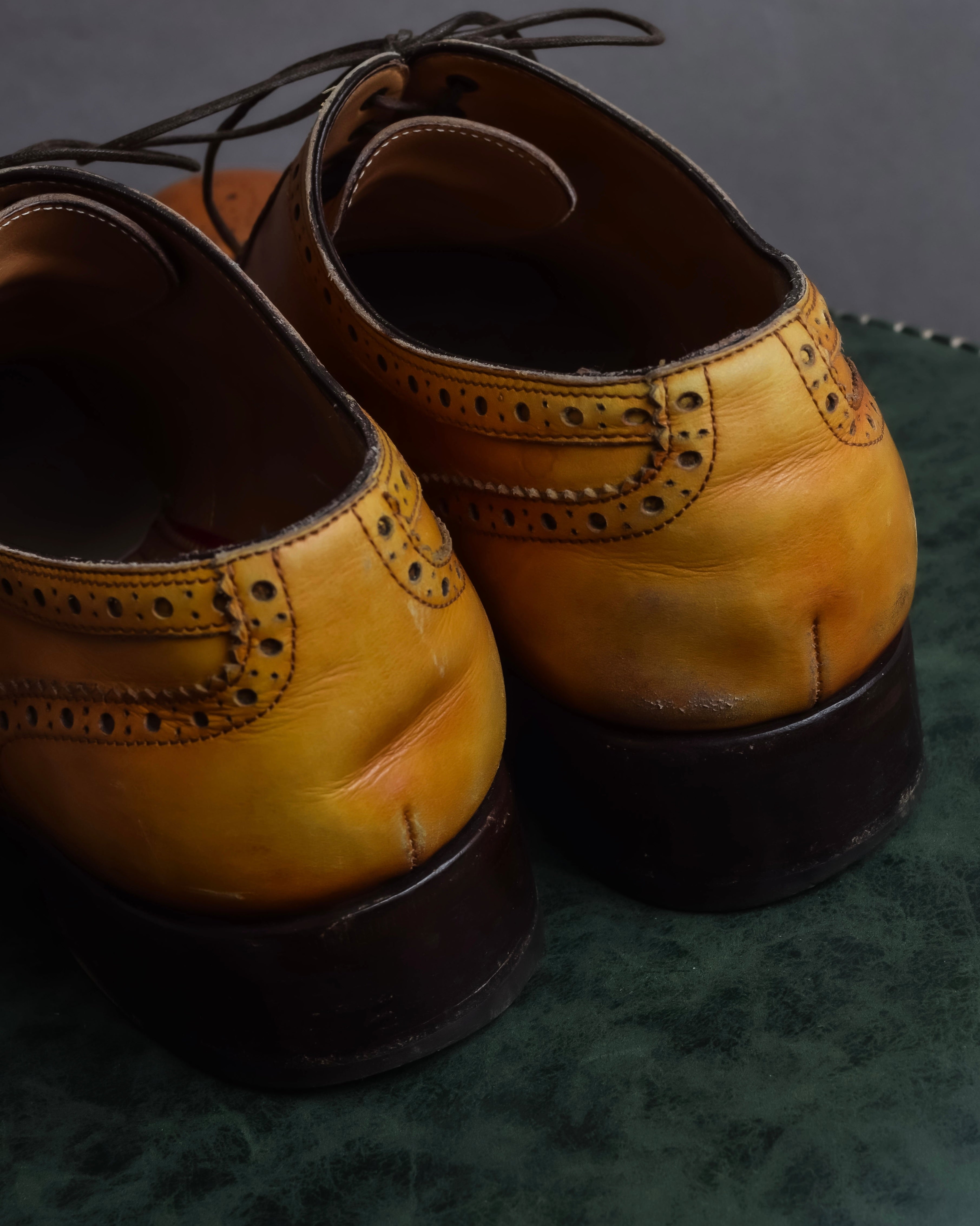 "Christian Louboutin" Brogue detail wingtip leather shoes