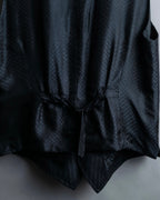 "DOLCE & GABBANA" Pattern switching peak lapel gilet