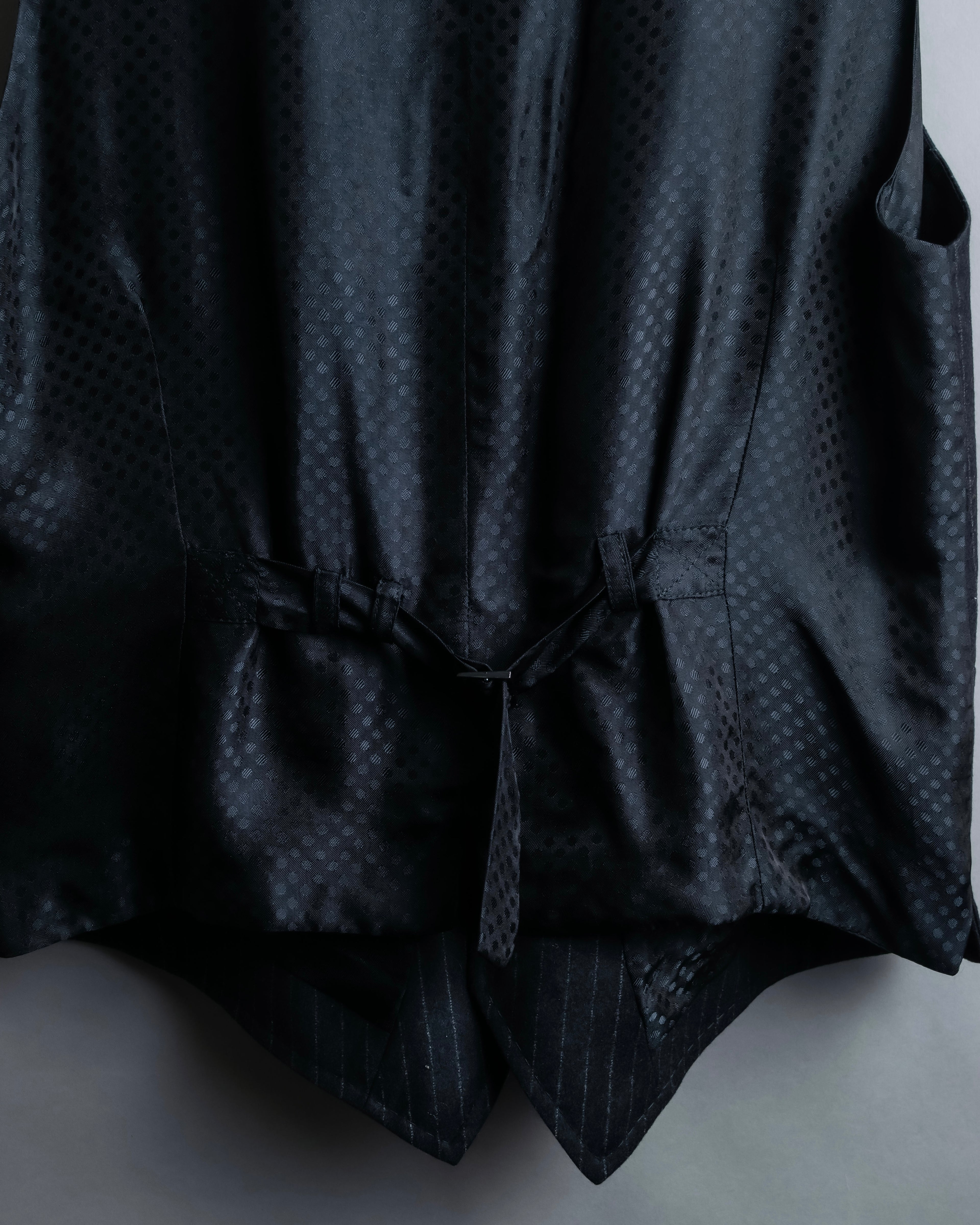 "DOLCE & GABBANA" Pattern switching peak lapel gilet