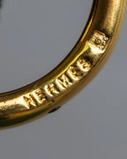 "HERMES" Jumbo scarf gold ring