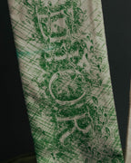 "DIOR" Green printed silk mitzah scarf