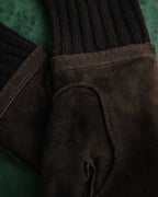 –SPECIAL– “HERMES” 80’s-90’s Cashmere lined suede driving gloves