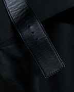 "LOUIS VUITTON" Leather tape cross knit detail vest