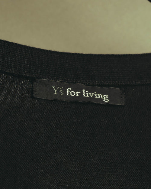 “Y’s for living” Late 2010’s-early 2020’s Draped cotton button-front long dress