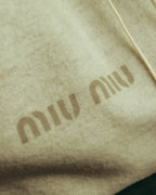 "Miu Miu" 90's-00's Cracked leather tote handbag