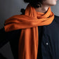 "HERMES" Hermes orange color silk stole