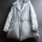 "MAISON MARGIELA" Multi-stripe pattern quilted padded oversized tailored coat