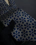 "HERMES" Saddlery anchor chain motif silk neck tie