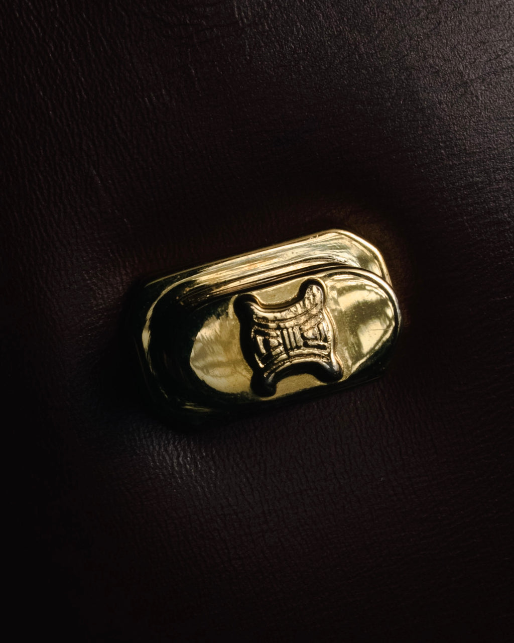 "CELINE" 2019-22 Heritage turn-lock box calf shoulder bag