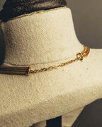 "Christian Dior" Gold tone braided knot costume jewelry necklace