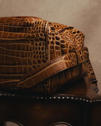“Max Mara” 00’s-20’s crocodile-embossed 2way backpack