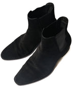 SAINT LAURENT PARIS/ “WYATT 30” Black Suede  Chelsea Heel Boots