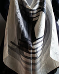 "Christian Dior" Blurred D &amp; check pattern square scarf