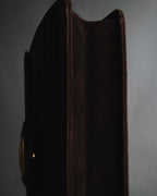 "Yves Saint Laurent" 80’s-90’s Concho suede chain shoulder bag