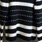 "liz claiborne" Thick pitch striped bicolor knit pullover