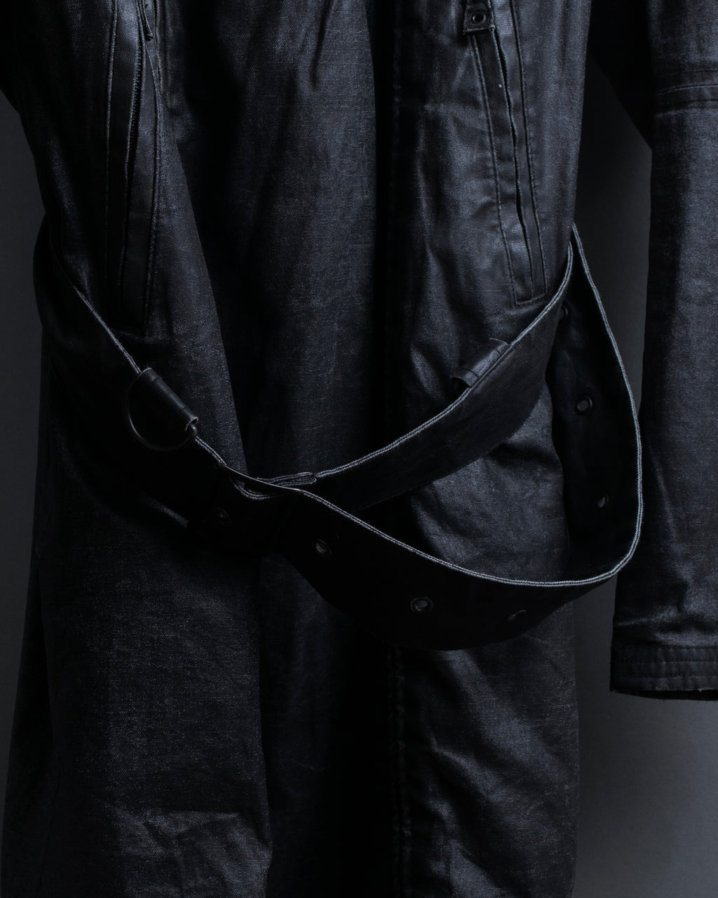 "JEAN PAUL GAULTIER" Firm finish double-zip belted mid-length coat