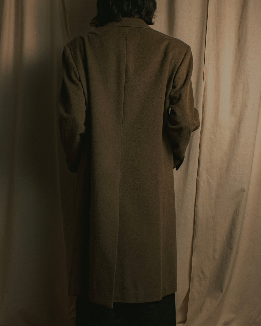 "CHRISTIAN DIOR MONSIEUR" 80's-90's Classic tailored wool melton chester coat