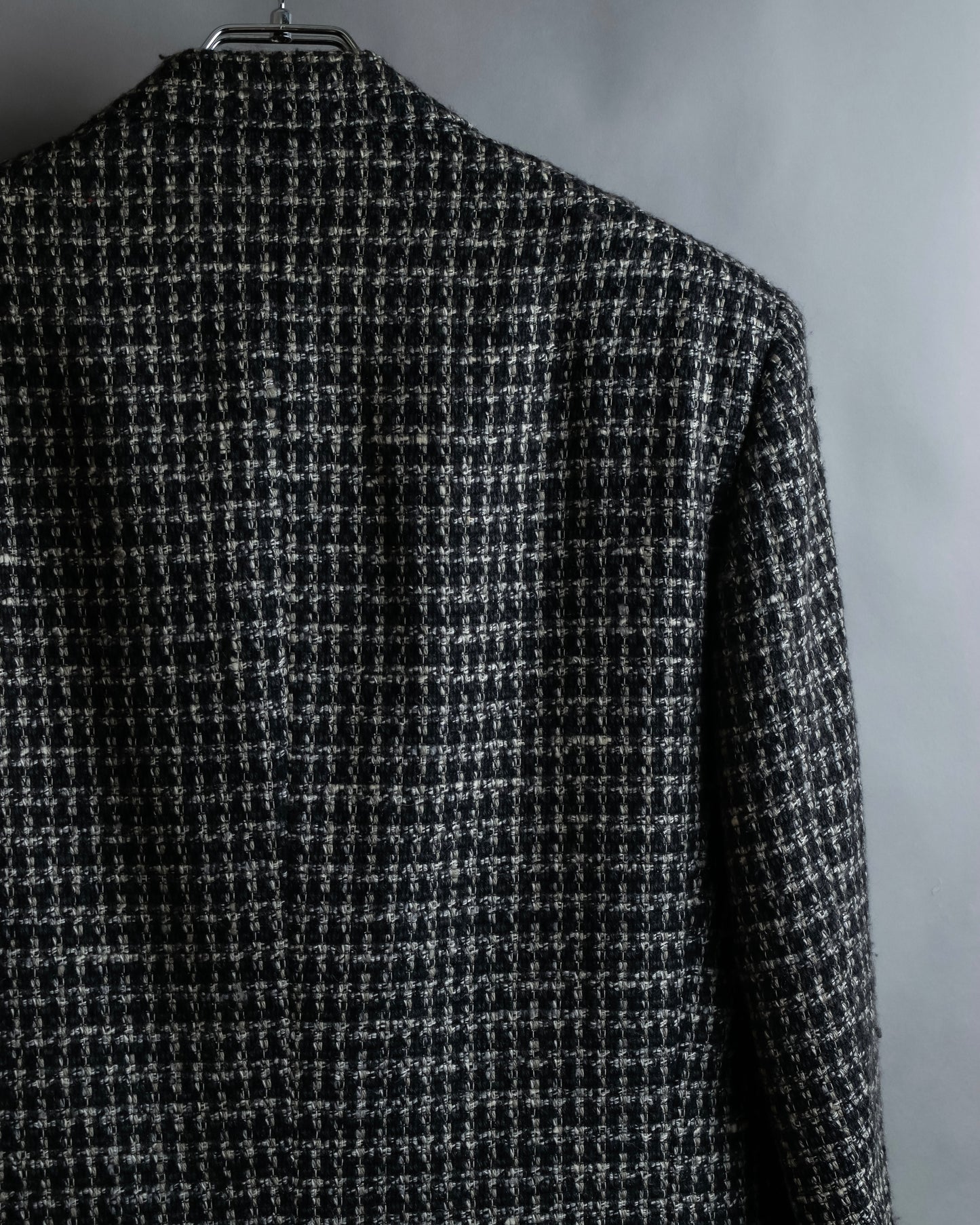 "GIORGIO ARMANI" Twill houndstooth pattern tailored jacket