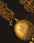 -SPECIAL- “CHANEL” 90’s-00’s Horse motif medallion chain necklace