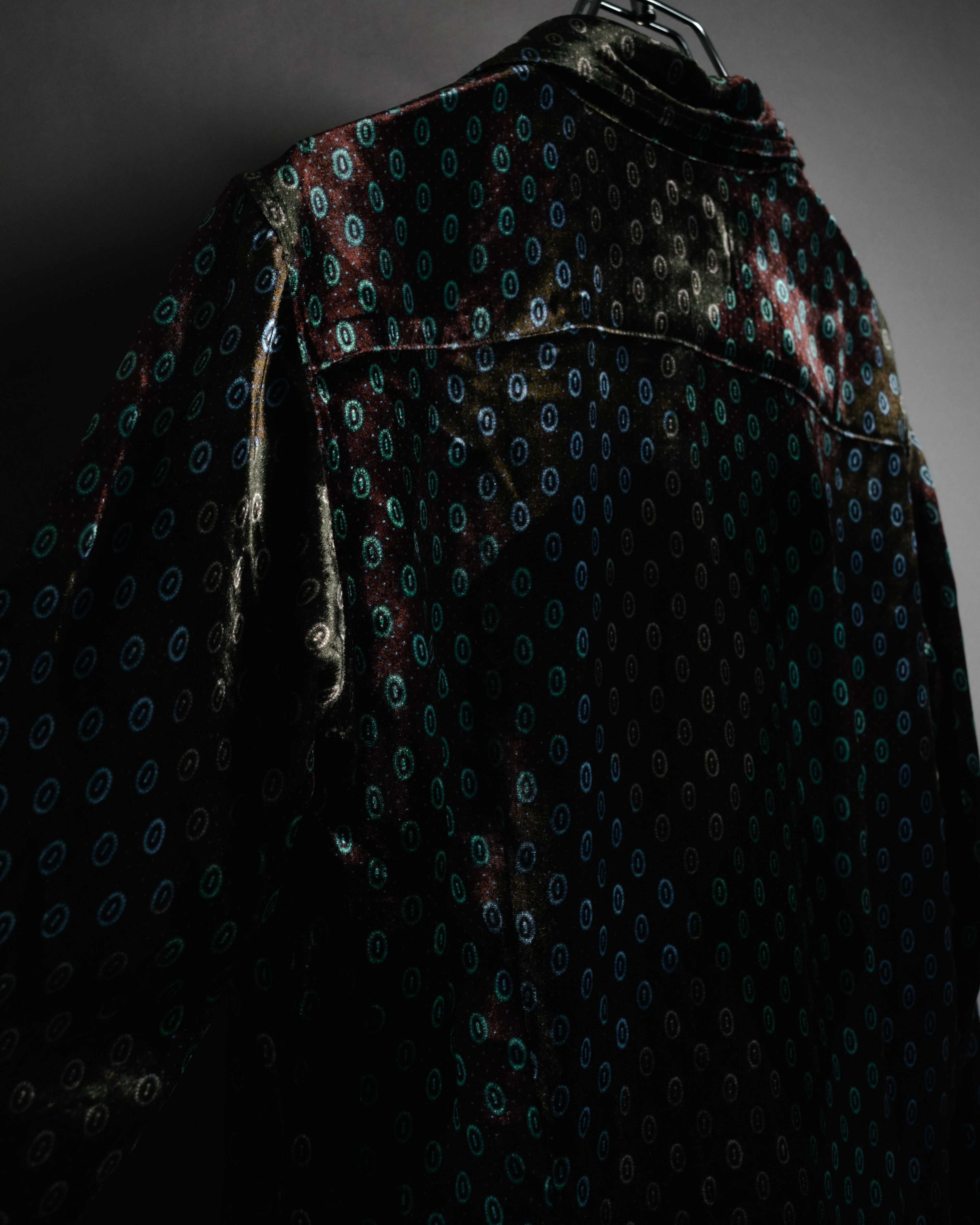 “DRIES VAN NOTEN” 2010’s Circle motif velvet shirt