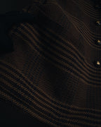 "CELINE" Late 80s–Early 90s velvet-collar woven jacket