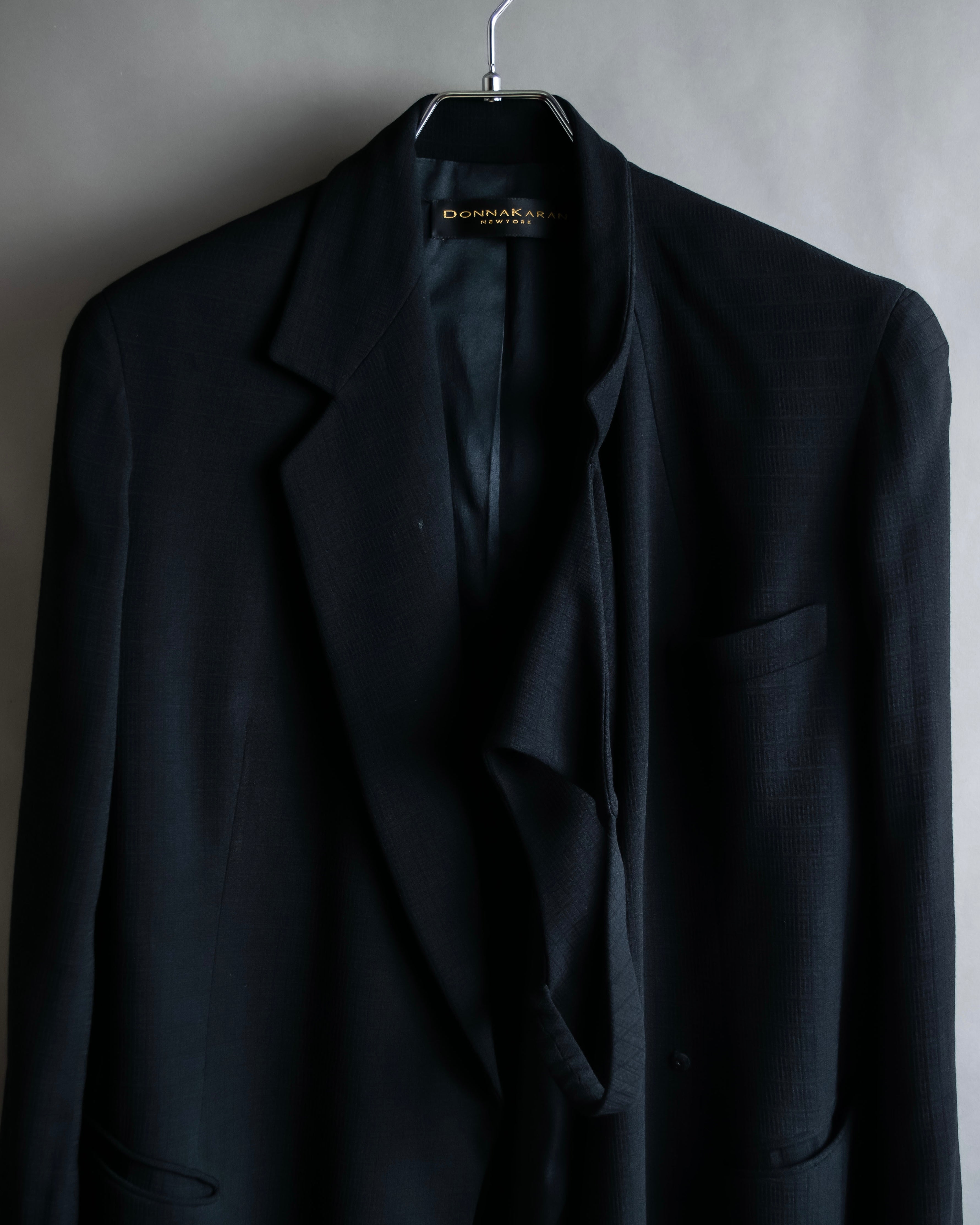 "DKNY" Asymmetrical design woven tailored jacket
