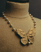 -SPECIAL- “Dior” 2023-24’s Sculpted butterfly pearl long necklace