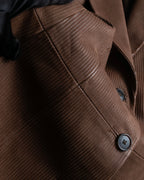 "LOEWE" Three-dimensional ribbed lamb leather set up