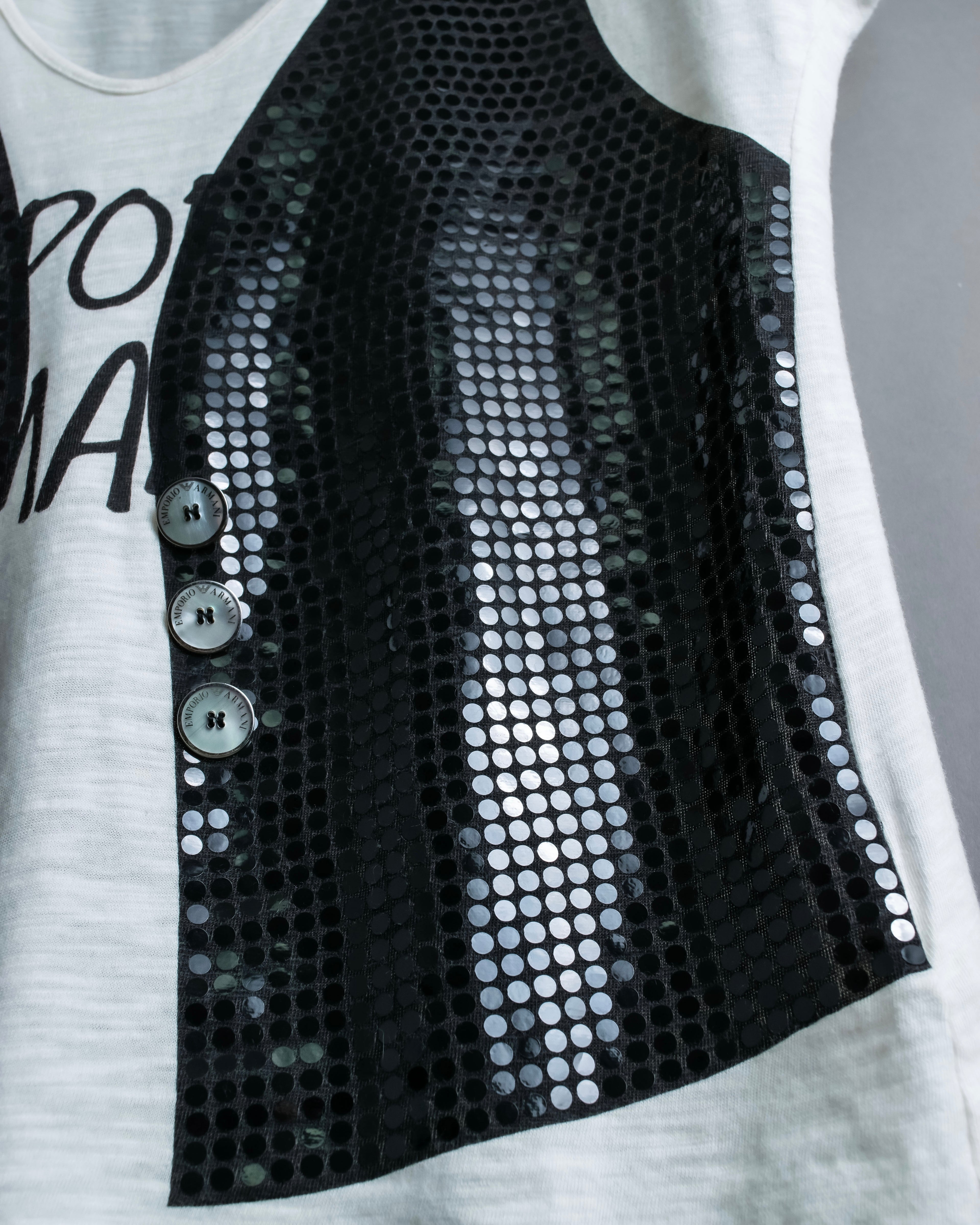 "Emporio Armani" Trompe l'oeil design T-shirt