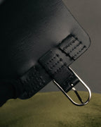 "DIOR HOMME" 00's-10's Black leather wrist cuff