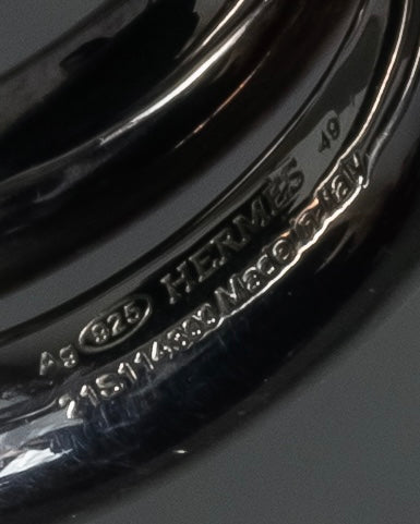 "HERMES" Vertige polished silver 925 ring