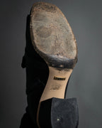 "GUCCI" Leather gg fringe heeled ankle boots