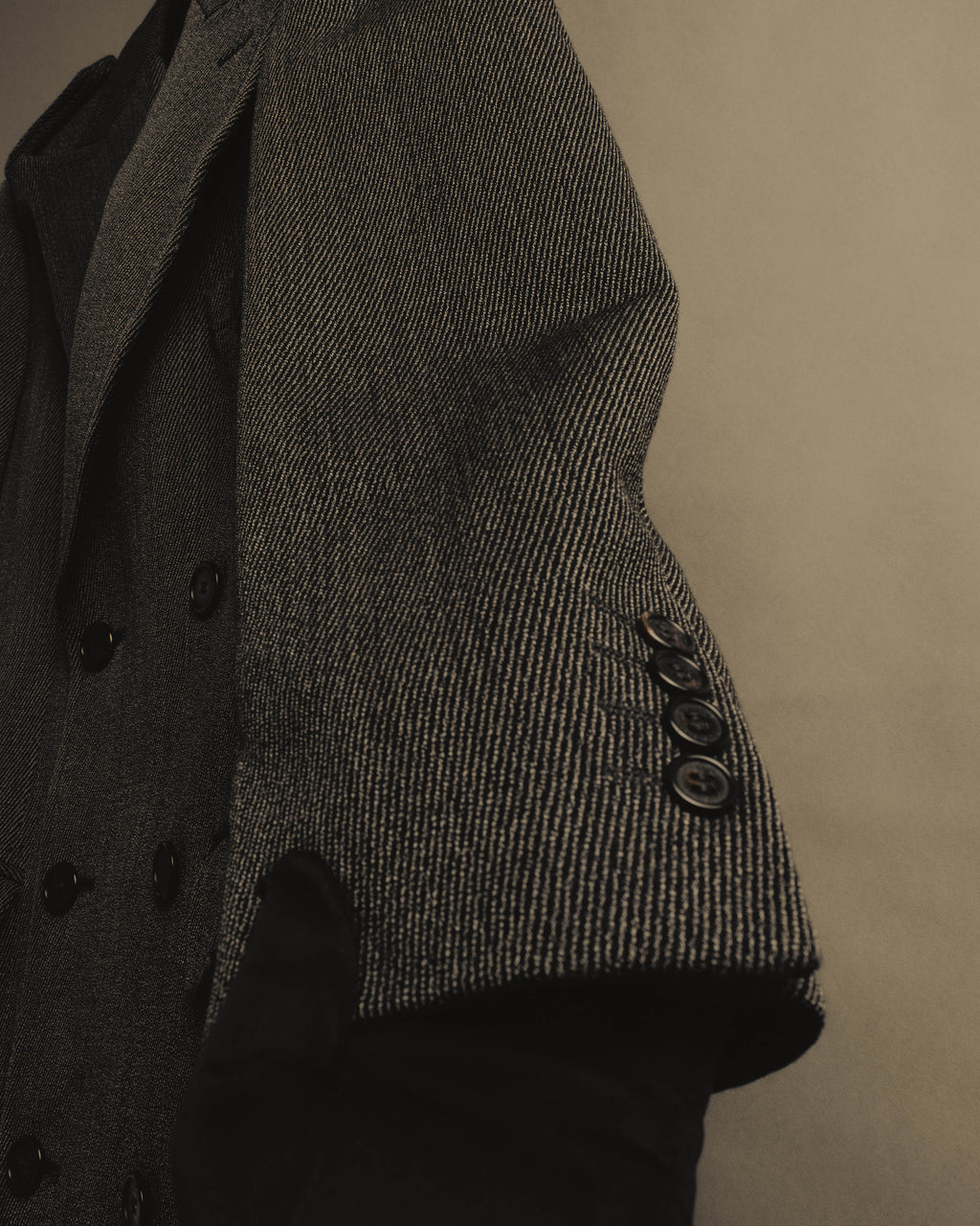 “GUCCI” Late 90’s-early 00’s military double breasted wool coat