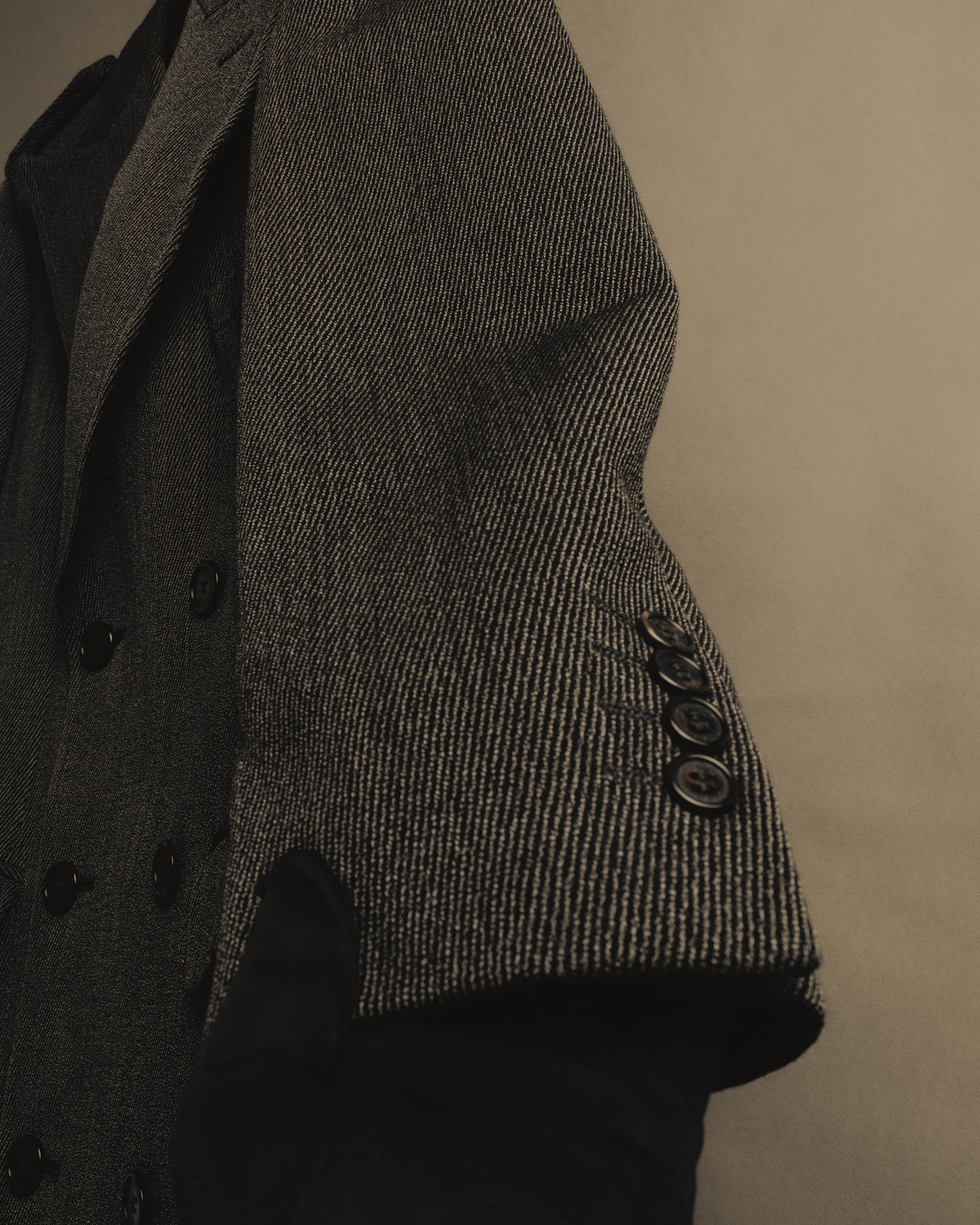 “GUCCI” Late 90’s-early 00’s military double breasted wool coat