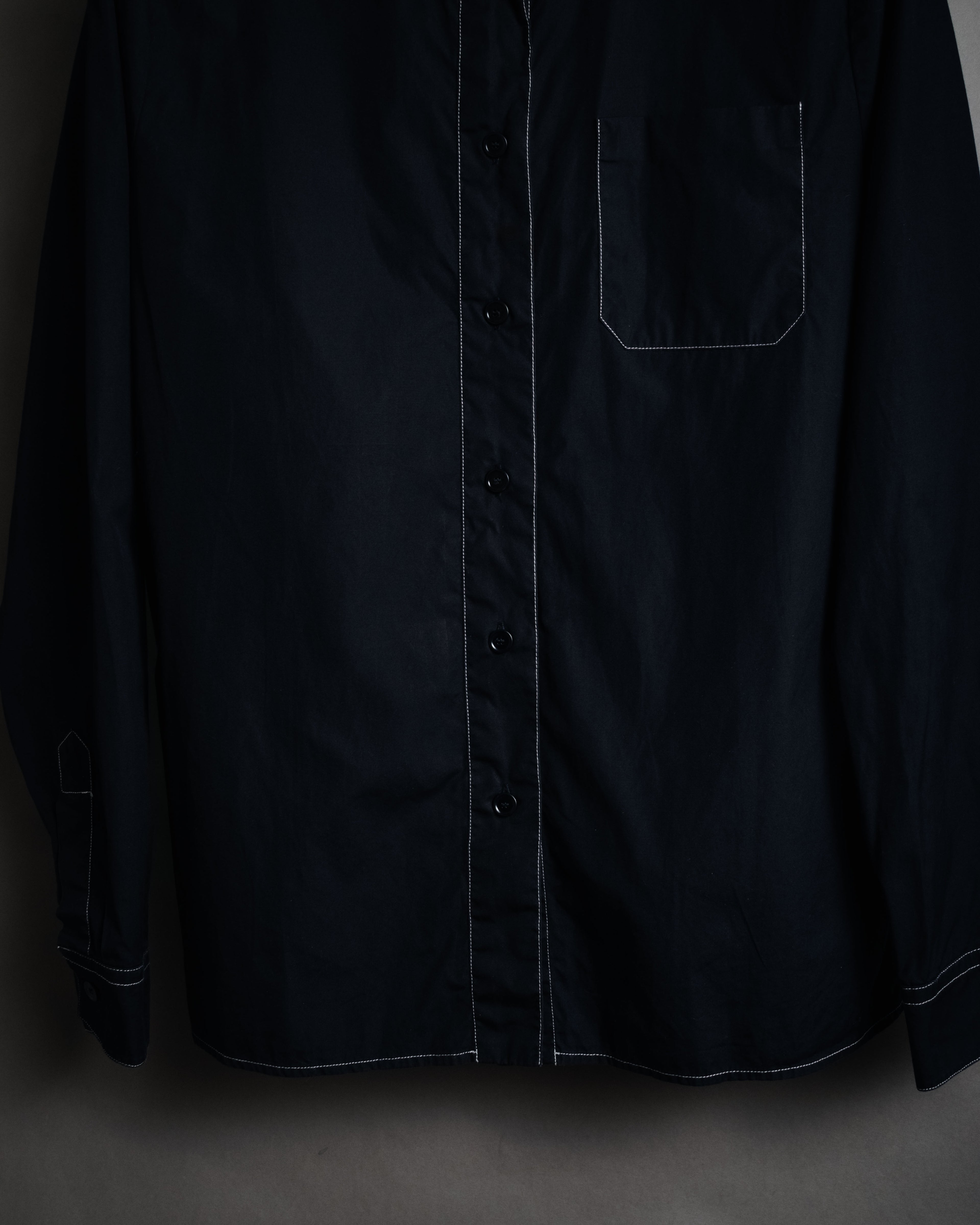 “BOTTEGA VENETA” 2010’s contrast stitch uniform cotton shirt