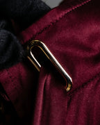 "GUCCI" Beautiful burgundy color silk bowtie shirt