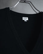 "CELINE" 90’s scottish cashmere v neck knit