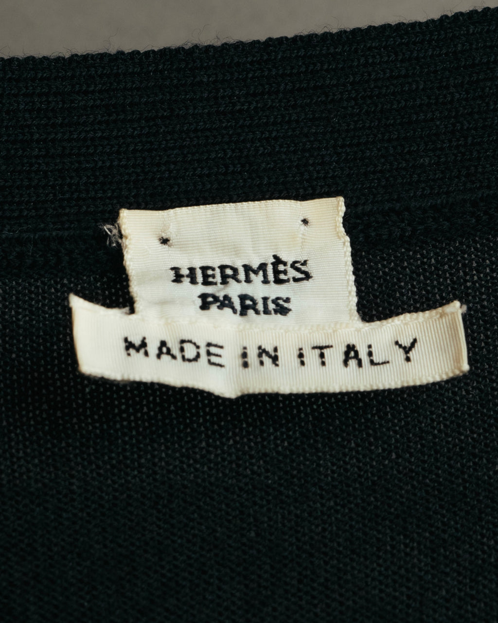 "Hermès" 90's-00's Medor button wool knit cardigan