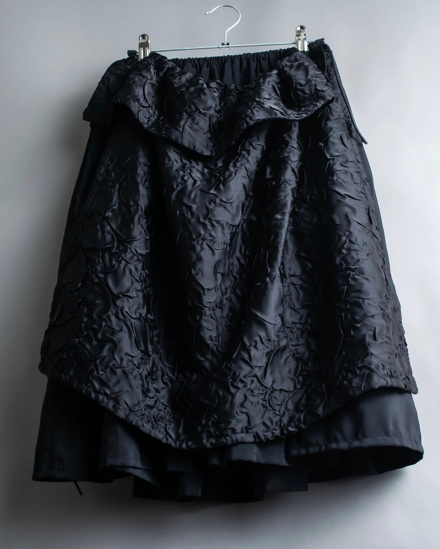 "LIMI feu" Washed layered fabric mid length skirt