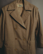 "Chloé" 70's-80's Wide-lapel double-breasted long coat