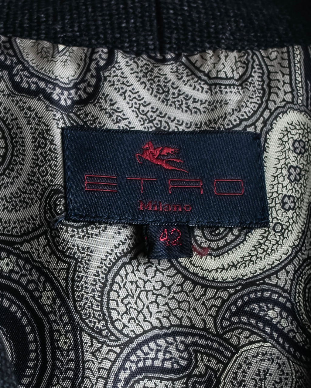 "ETRO" Shawl collar belted mid-length coat